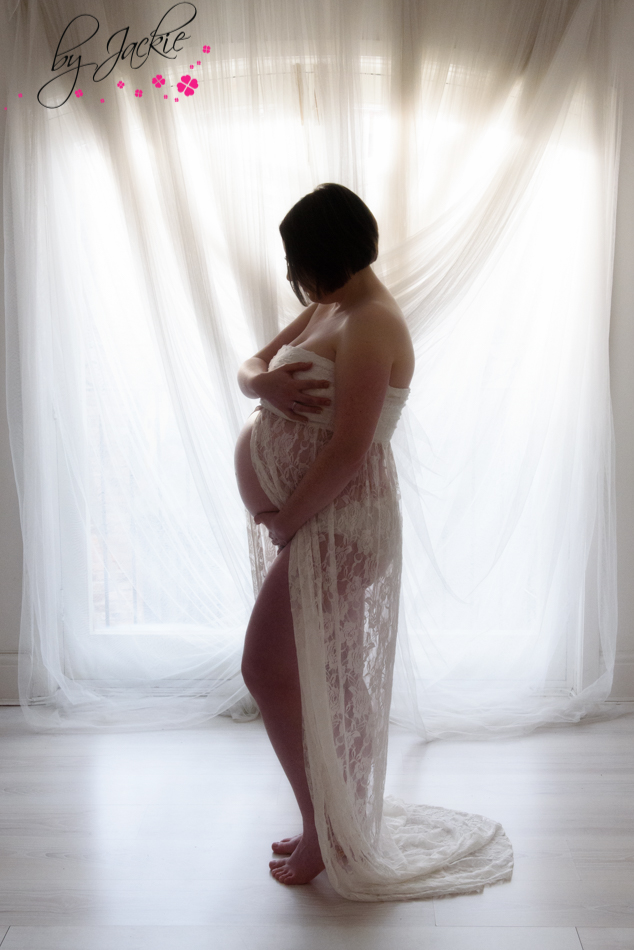 Silhouette of pregnant woman. Babies By Jackie, East Ridings, Yorkshire, UK