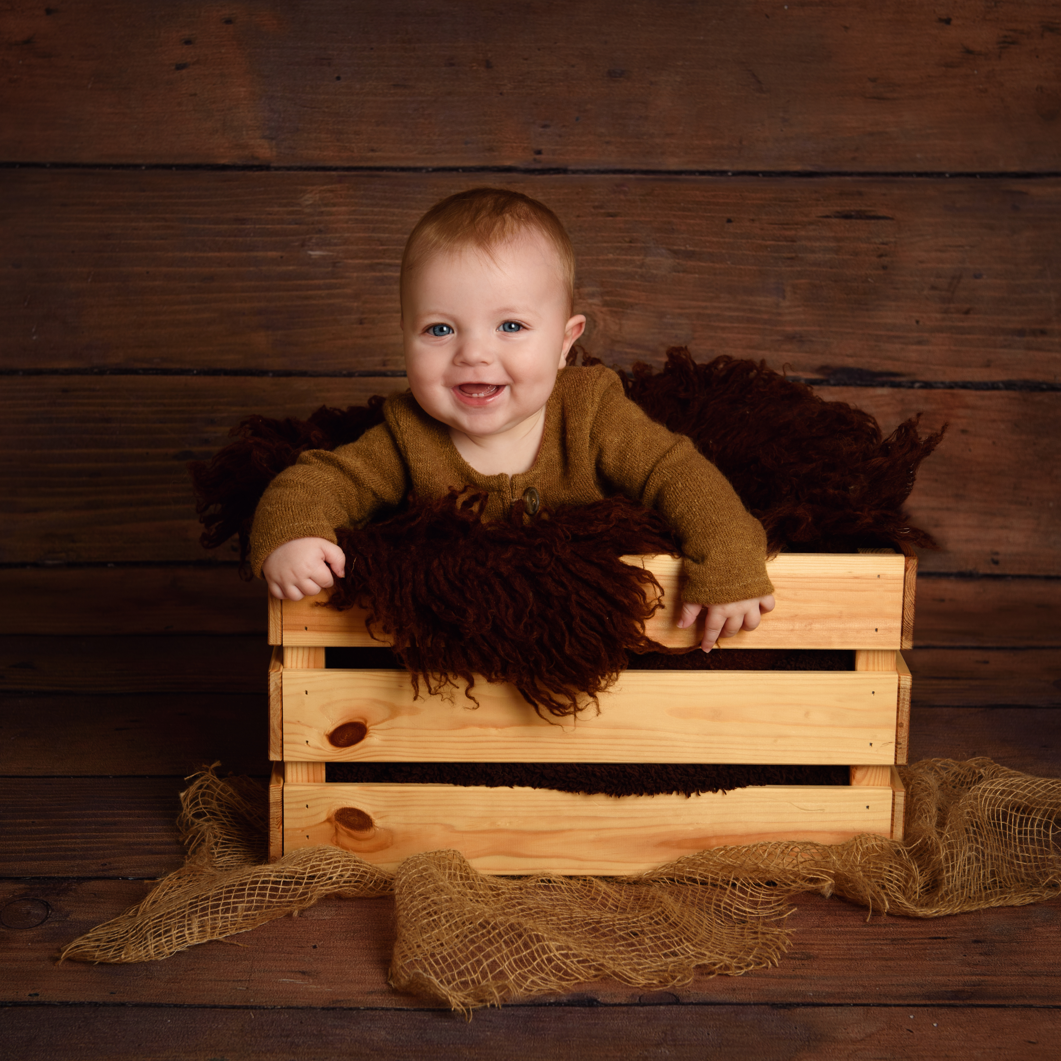 Baby Boy in a crate by Babies By Jackie in Market Weighton, near York Pocklington, Beverley and Hull