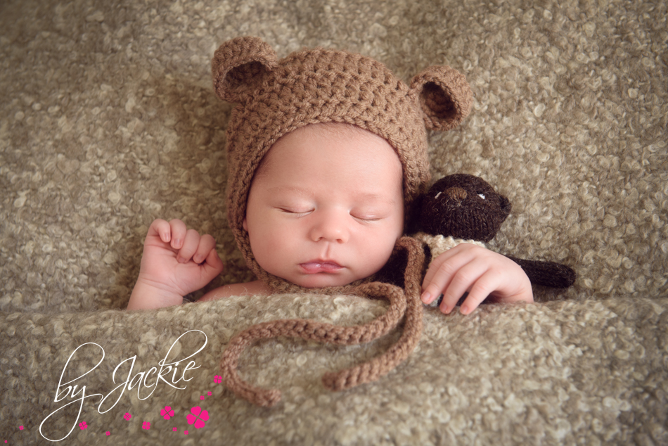 Baby boy snuggled in bed with teddy Image Babies By Jackie Photography Howden, Beverley, Hull UK