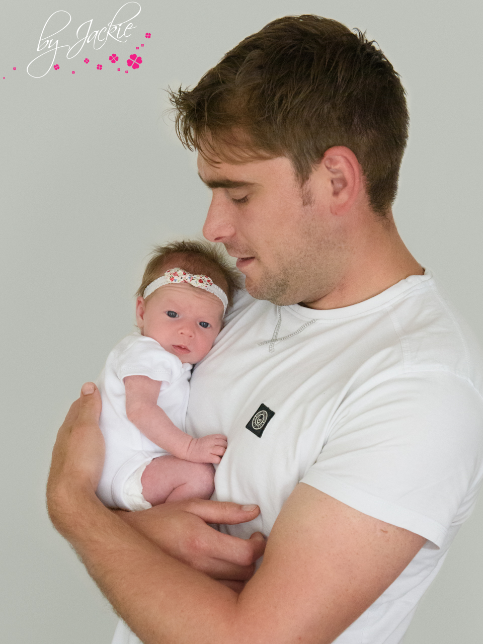 Photo of daddy with newborn baby daughter By Jackie Photography near Dunnington, Yorkshire