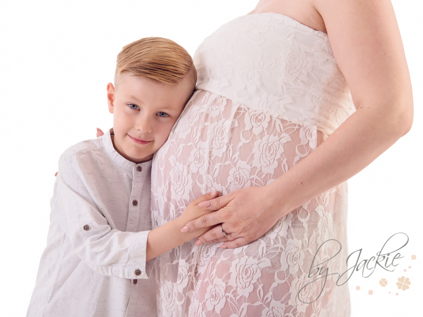 Mum and son excited for new baby