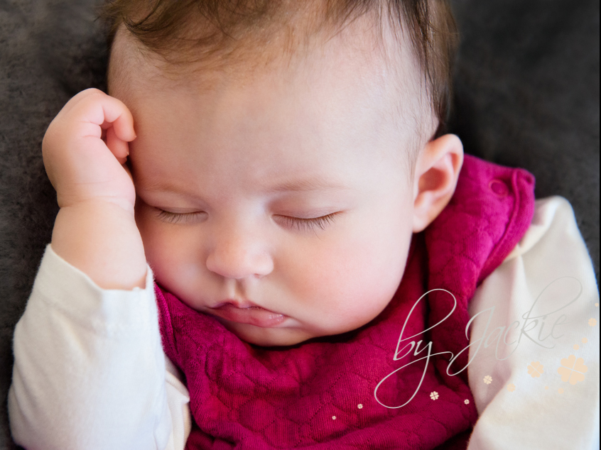 Sleepy older baby girl by Babies By Jackie