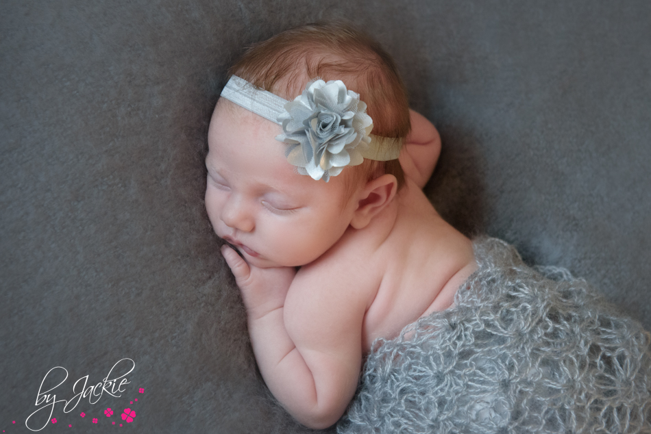 newborn baby girl grey headband Babies By Jackie York Selby Yorkshire UK