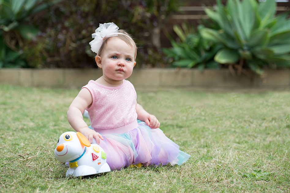 Little girl portrait at home