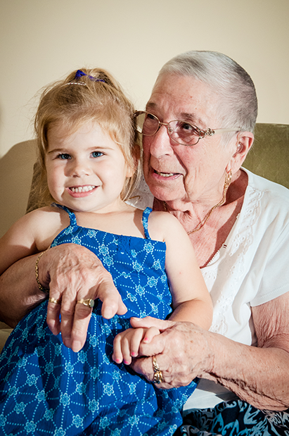 Nanna with her great granddaughter